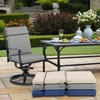 Aoodor 2Pcs Outdoor High Back Dining Chair Cushion Set, Fade and Water Resistant Polyester Fabric Cover with Ties and Zipper - 3 of 4
