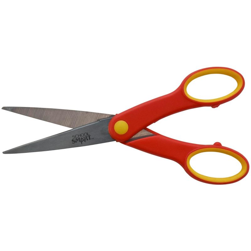 School Smart Pointed Tip Scissors, 6-1/4 Inches, Red, Pack of 12, 3 of 5