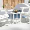 18'' White Square Patio End Table, Weather Resistant Outdoor HDPE Table - 2 of 4