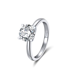 Amore 14KT Gold Engagement Ring Women Solitaire 1Ct Topaz Ginger Lyne - 1 of 4
