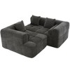CAVINAS 101.2"Modular Sectional Sofa,Full-Compressed L-Shaped Couch for Living Room,Oversized Cloud Couch with 2 Side Pockets and 5 pillows,Gray - 2 of 4