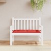 vidaXL Outdoor Garden Bench Cushion 39.4"x19.7"x2.8" - Red Oxford Fabric Water-Resistant, Indoor/Patio Use with Tie Ropes - 3 of 4