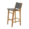 Visby™ Teak/Woven Leather Stool