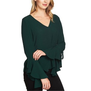 1.STATE Womens Cascade-Sleeve Pullover Blouse - 1 of 1