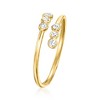 Ross-Simons 0.12 ct. t.w. Bezel-Set Diamond Bypass Ring in 14kt Yellow Gold Size 7 - 2 of 3