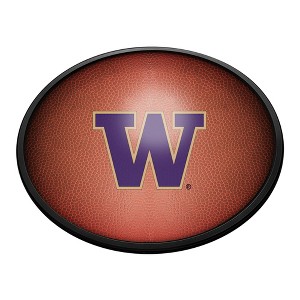 College Football Pigskin Design Oval Slimline Lighted Wall Sign - 1 of 4