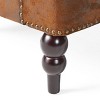 PAGED Modern Accent Chair, Button Tufted Arm Chair with Turned Wooden Legs, Living Room Reading Chair for Bedroom - 3 of 4