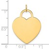 Black Bow Jewelry 14k Yellow Gold Engravable Heart Disc Charm or Pendant, 22mm - 4 of 4