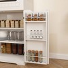 Kumasinova White Buffet Sideboard with Door Mounted Shelves,Multi Storage Options,Modern Coffee Bar Cabinet with Stemware Rack&Drawer,350lbs Capacity - 4 of 4