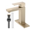 LunaLulink Bathroom Faucet Single Hole, Single Handle Stainless Steel Faucet for Bathroom Sink with Deckplate and Drain Assembly - 2 of 4