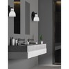 Toltec Lighting Easton 1 - Light Sconce in  Matte Black/Brushed Nickel with 6'' White Muslin Shade - 2 of 3