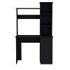 NicBex Home Office Desk 38.7" W Modern Writing Desk with 3-Layer Open Storage Bookshelves, Cabinet and Wooden Frame for Office, Study - 3 of 4