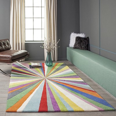 Delhi Multicolor Hand Tufted Wool 5' x 8' Area Rug