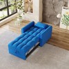 38.2-inch Velvet Foldable Sofa Bed with Adjustable Backrest, 3 Positions, Includes Pillow, Large Size for Living Room & Bedroom - 4 of 4