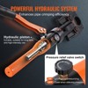 VEVOR Copper Pipe Crimping Tool, Hydraulic Driven Press Tool with 1/2", 3/4", 1" Jaws, Copper Tube Fittings Pipe Crimpers, Orange&Black - 4 of 4