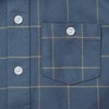 Hope & Henry Boys' Brushed Button Down Shirt (Windowpane Blue & Gold Stripe, 3-6 Months) - 3 of 4