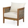 Christopher Knight Home Bruce Outdoor Acacia Teak Club Chair with Optional Sunbrella Cushions - 4 of 4