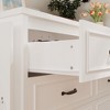 Famapy White Dresser w/Seat Chest and Storage 6 Drawer Closet Island Cabinet Bedroom Organization Bench Storage Cabinet Display Top - 4 of 4
