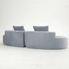 Grungis Comfy Corduroy Sofa Couch with 1 Seater,Modern Moon Bay Sofa with A Removable Pillow,Compressed Sofa for Living Room Furniture - 4 of 4