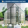 Aluminum-Frame Polycarbonate Greenhouse, Heavy Duty Greenhouse with Quick Setup Structure and Roof Vent, for Backyard, Outside Garden, Patio - 4 of 4