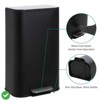 Stainless Steel Trash Can with Thin Lid with Step Pedal & Removable Liner Stainless Steel Large Garbage Can - 2 of 4