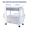 47" Rolling Craft Cart – Storage Stand with Drawer, Vinyl Roll Holder & Hooks for Cricut Machines & Home Crafting - 3 of 4