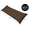 Sweet Jojo Designs Body Pillow Cover (Pillow Not Included) 54in.x20in. Solid Brown - 4 of 4