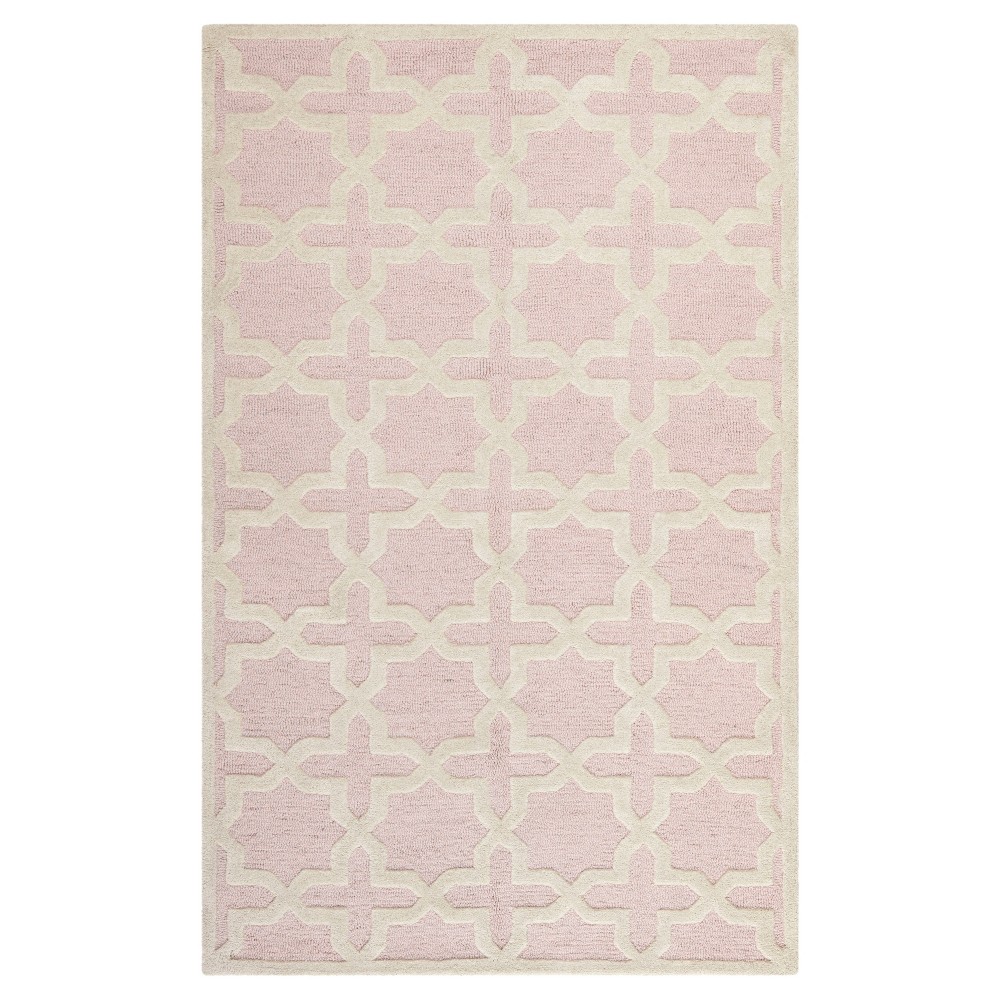 5'x8' Geometric Area Rug Light Pink/Ivory - Safavieh