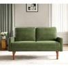 CAVINAS Modern & Vintage Loveseat Sofa, Velvet Upholstered 2 Seater Sofa Couch with Sleek Design, for Home, Apartment or Office - 3 of 4