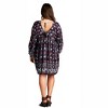 Women's Baby Doll Bohemian Peasant Mini Dress - Velzera - 3 of 3