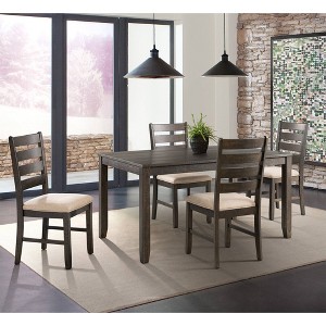 5pc Powell Dining Set Brown - Picket House Furnishings