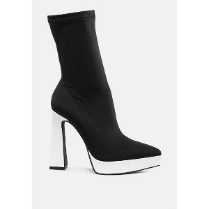 Rabha Contrasting Platform Detail Sock Boots Women - 1 of 4