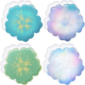 JDICTION 4 PCS Flower Silicone Coaster Molds for Epoxy Resin - Agate Cup Mat Mold for Resin Casting - DIY Craft Making - 1 of 4
