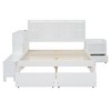 TIRAMISUBEST Full Size Wooden Platform bed with Multi-functional Storage Space, Nightstand and 2 Drawers, Modern Bed Frame with USB Ports and Desk - 4 of 4
