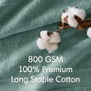 100% Cotton Solid Color Heavyweight Bath Towel Set, Anti-Microbial Certified Highly Absorbent Plushy Bath Towel - 3 of 4