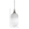Toltec Lighting Carina 1 - Light Pendant in  Brushed Nickel with 8.25" Opal Frosted Shade - 2 of 2