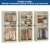 Besiost 36" Wooden Closet Organizer with Adjustable Shelves, Freestanding Wardrobe with Hanging Rails - 2 of 4