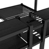 NicBex Metal Twin over Twin&Twin Bunk Bed,Triple Twin Bunkbeds with USB,Ladder&Storage Shelves,Bunk Bed Frame for Teens&Adults,300/350lbs Max,Black - 4 of 4