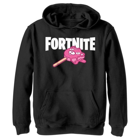 Boy s Fortnite Cuddle Team Leader Popsicle Pull Over Hoodie Black X Large