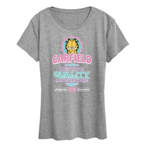 Women's - Garfield - Collegiate Genuine Quality Attitude Short Sleeve Graphic T-Shirt - 1 of 4