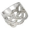 Slickblue Women's Polished 925 Sterling Silver Ring with CZ Stones, Pave Design, Round Cut, Size 5-10 - 3 of 3