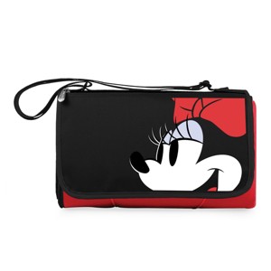 Minnie Mouse Outdoor Picnic Blanket Tote Red with Black Flap - 1 of 3