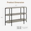 Entryway Console Table, 3 Tier Industrial Metal Sofa Table, Behind Couch Table, Farmhouse Hallway Table for Entry, Living Room, Kitchen,  Dining Room - 2 of 4