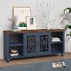 Festivo Vintage Style 60" TV Stand for TVs up to 70" Navy - 2 of 4