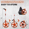 SILVEL 12 Inch Measuring Wheel, MAX9999FT Measuring Wheel in Feet and Inches, One key to Zero Rolling Tape Measuring Wheels, Orange - 2 of 4