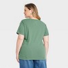 Women's Fifth Avenue Manhattan Short Sleeve Graphic T-Shirt - Green - 2 of 3