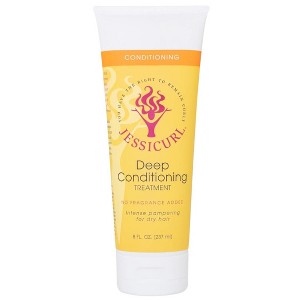Jessicurl Deep Conditioning Treatment - No Fragance Added - Deep Conditioner for Dry Damaged Hair, great Anti Frizz Hair Mask - 8 oz - 1 of 3