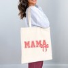 City Creek Prints Mama Coquette Bow Canvas Tote Bag - 15x16 - Natural - 2 of 2