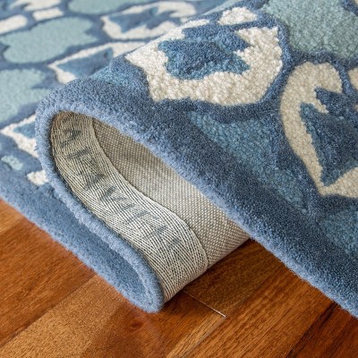 Handmade Ivory Wool-Viscose Tufted Square Area Rug