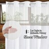 Extra Long Shower Curtain 72x86, Waffle Weave with Snap - in Liner, No Hooks Needed, Hotel Style Mesh Top Window, White - 2 of 4